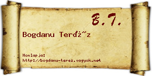 Bogdanu Teréz névjegykártya
